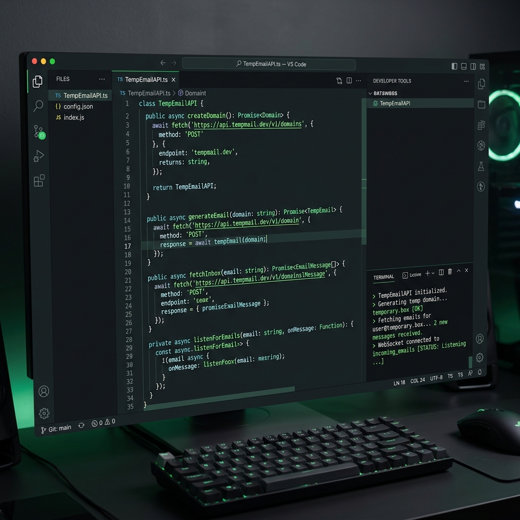 البريد المؤقت للمطورين — دليل الـ API والاختبار وتكامل CI/CD